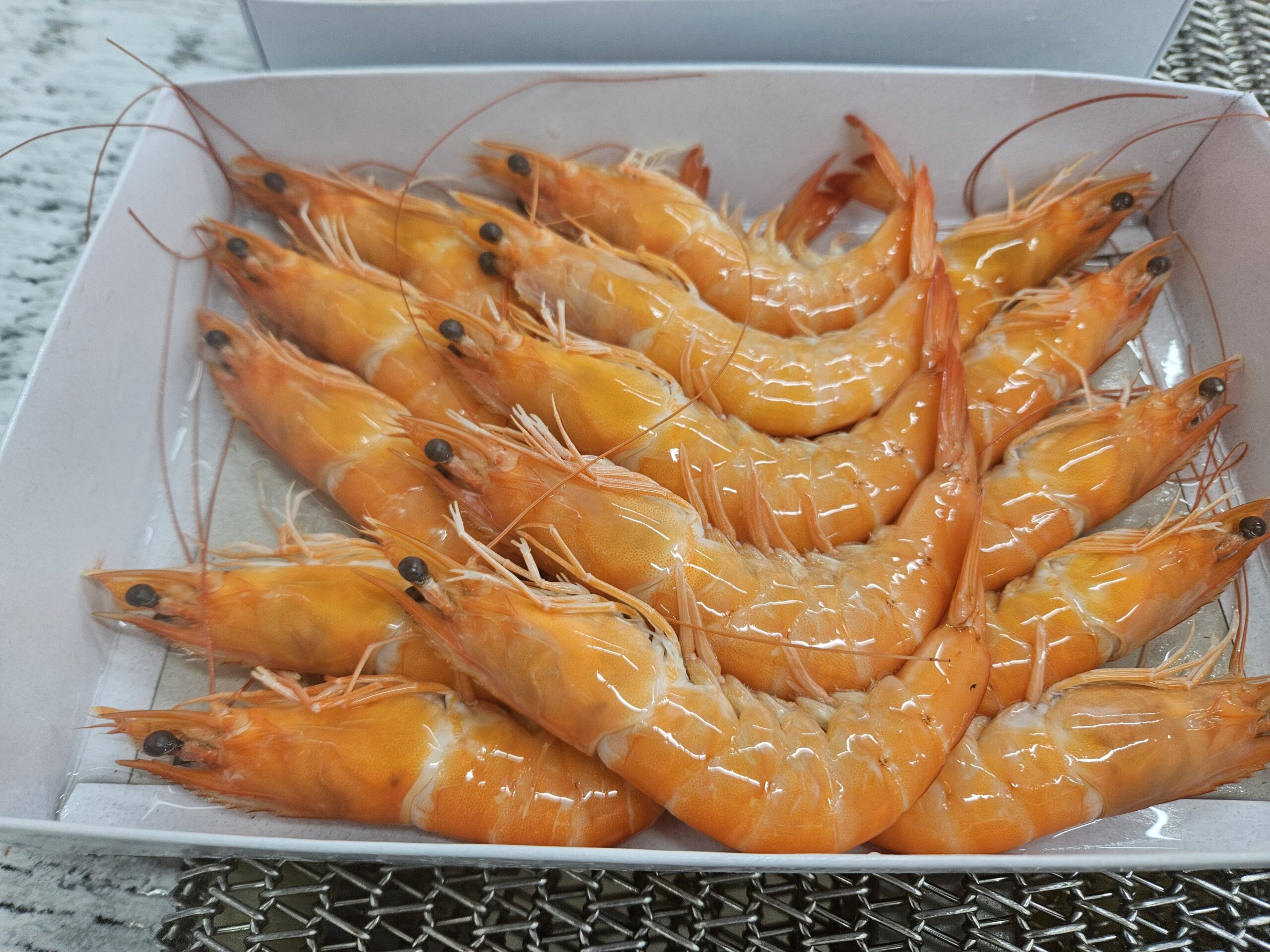 Cooked Whole White Leg Shrimp Frozen Box