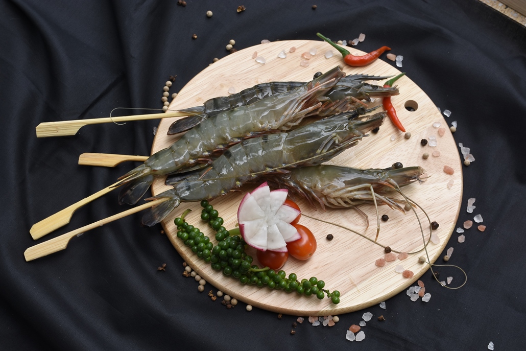 Frozen Skewered Tiger Shrimp