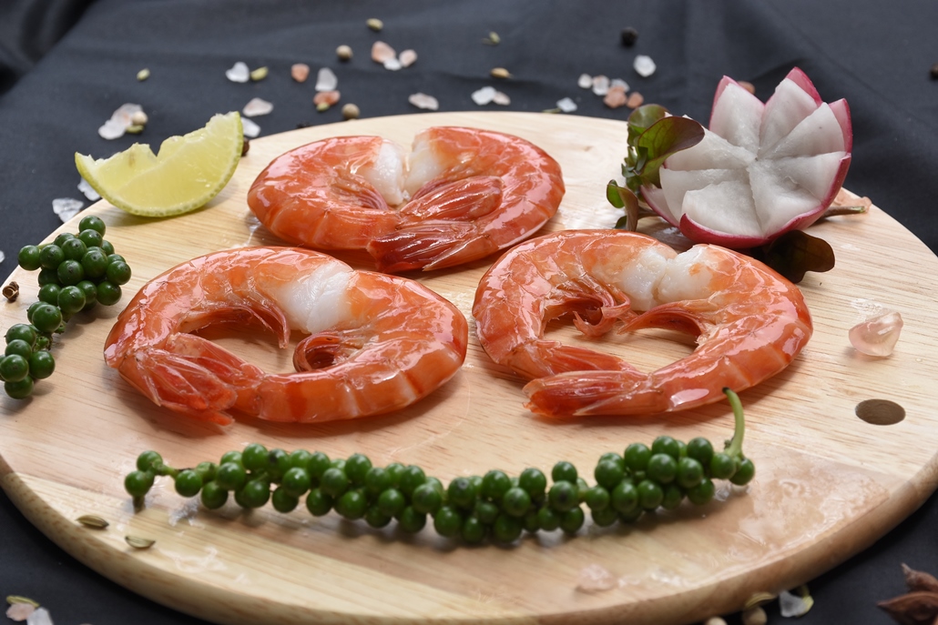 Steamed Headless White Leg Shrimp IQF