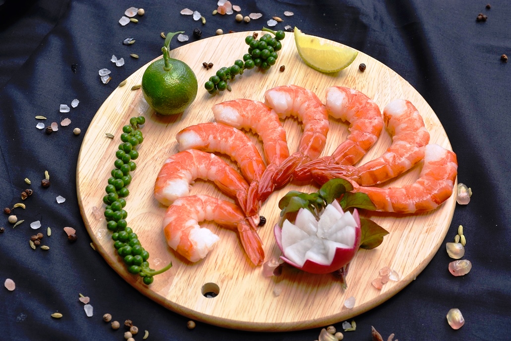 Steamed PTO White Leg Shrimp IQF